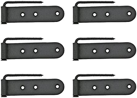 Sturdy Black Wrought Iron Hinges for Gates