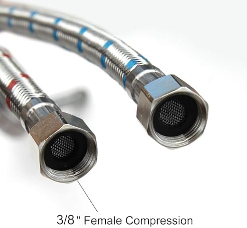 Perfect Choice Flexible Stainless Steel Bathroom Faucet Connector