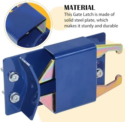 BOSFLAG Heavy Duty Two-Way Gate Latch for Metal Gates