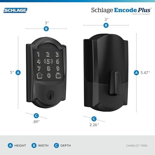 Schlage BE499WB CAM 622 Enhanced Security Smart Deadbolt with Built-in WiFi