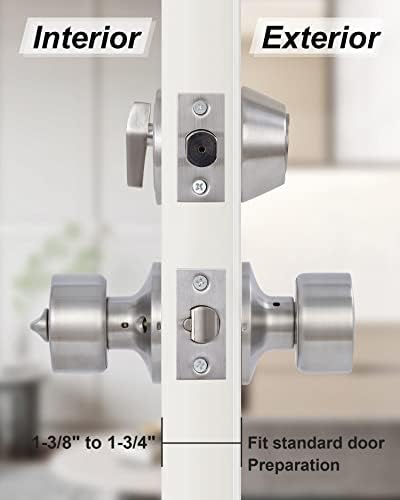 Upgrade Your Home Security with 2-Set Knved Alike Entry Door knobs and Single Cylinder Deadbolt Lock Combo Set