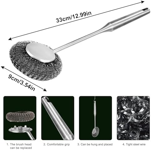 Stainless Steel Scrubber Set 6PC - Rust-Resistant Kitchen