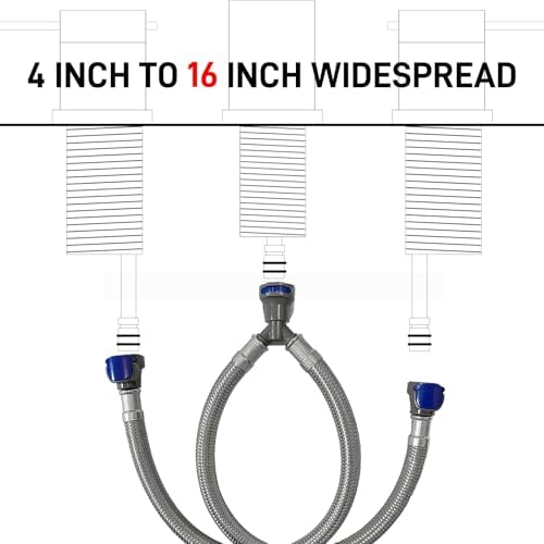Quick-Connect 12-Inch V-Shape Faucet Hose for Bathroom