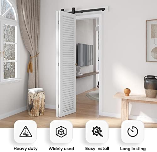 EaseLife 24 Bi-Folding Sliding Barn Door Track Kit