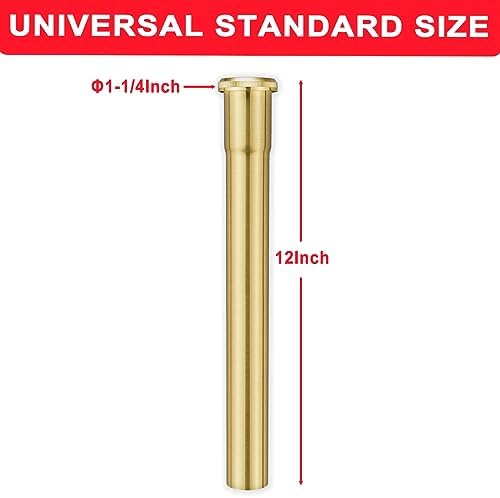 Cinsda 1-14 OD x 12 Brass Slip Joint Extension Tube