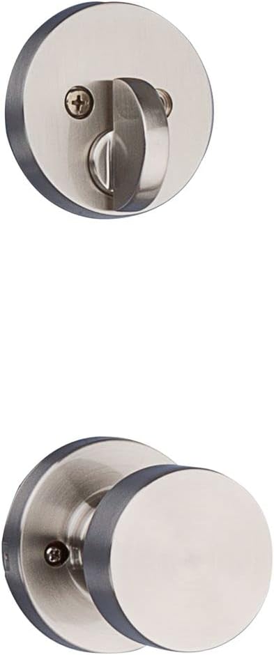 Pick-Resistant SmartKey Rekey Deadbolt Set with Microban Protection for Secure Front Door Entry