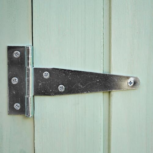 6Pcs T-Strap Door Hinges White Zinc