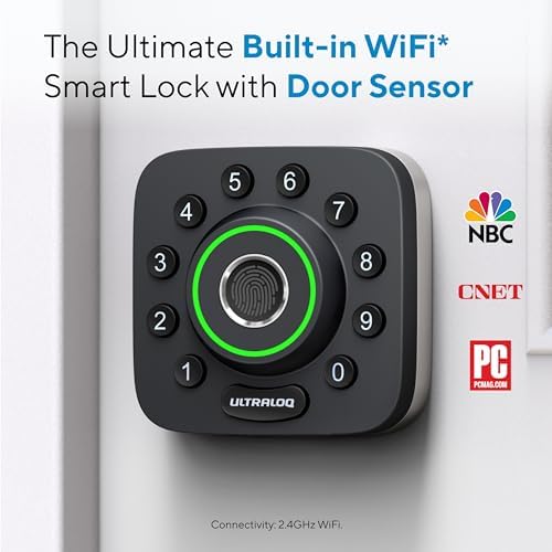 Ultraloq U-Bolt Pro WiFi Smart Lock with 8-in-1 Entry Door Sensor Secure Touch