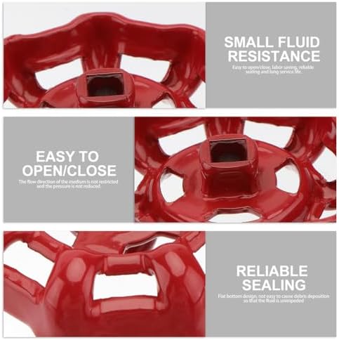 3pc Veemoon Cast Metal Faucet Handle Replacement Set Outdoor Unique Design Red