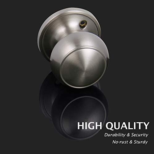 2 Pack Dummy Door Knob Set Satin Nickel Finish
