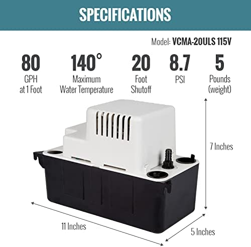 Little Giant Automatic Condensate Pump for HVAC More