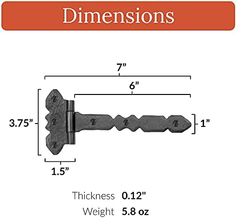 Handcrafted Rustic Black Hinges