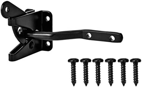 2 Pieces NUZAMAS Heavy Duty T-Strap Shed Hinges and Self-Locking Latch Set