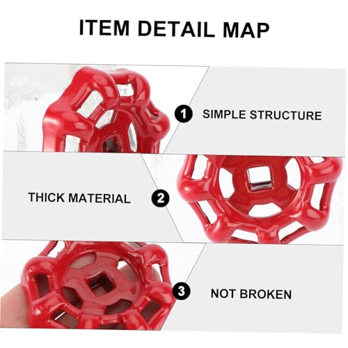 Sturdy Red Metal Faucet Handle