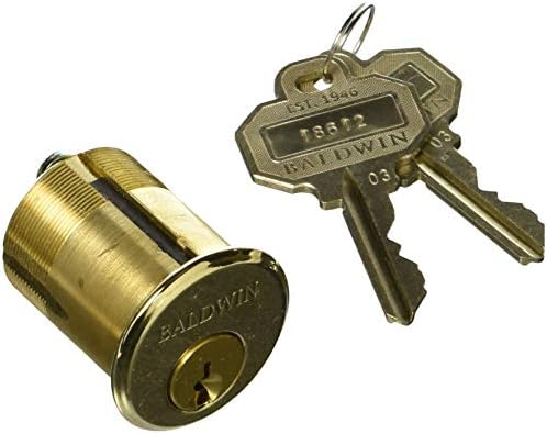 Baldwin 8325003 Mortise Lock Cylinder 1-12 Diameter Lifetime Brass