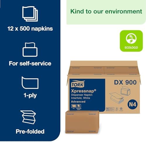 Tork Xpresssnap White Napkin Dispenser 12x500 pack