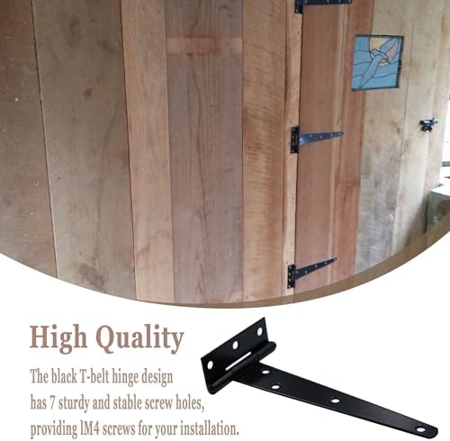 Versatile 6-Inch T-Strap Door Hinges