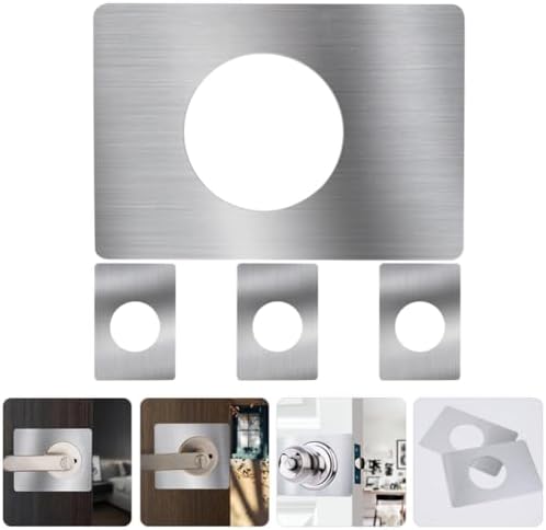 Uonlytech 4pc Stainless Steel Door Lock Repair Board for Home Use