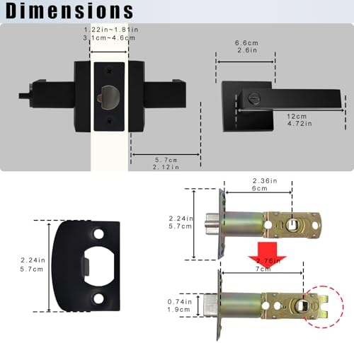 Matte Black Door Lever Keyed Alike Heavy Duty