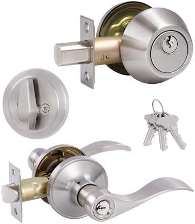 10-Piece Front Door Lever Lockset Set