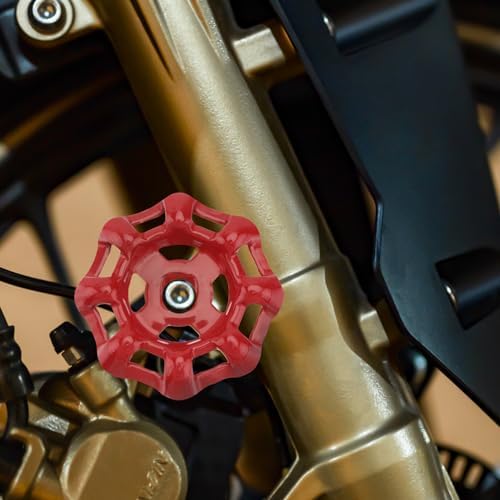 3pc Veemoon Cast Metal Faucet Handle Replacement Set Outdoor Unique Design Red