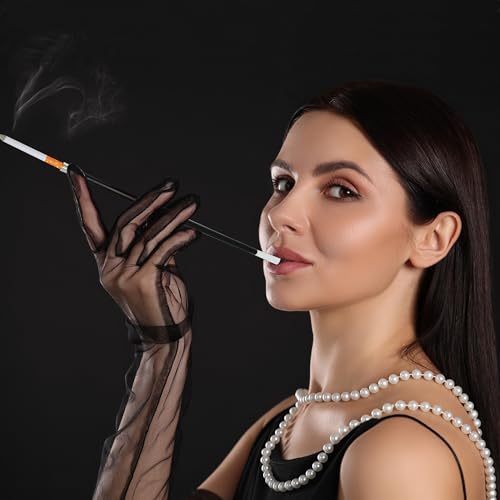 2 Long Cigarette Holders 2 Fake Puff Cigarettes for Halloween Accessories