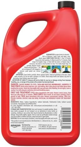 AmazonBasics Max Strength Hair Clog Remover Gel 80 Fl Oz
