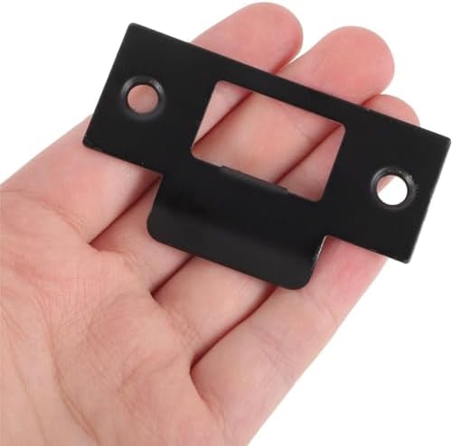 SUNSHNO 8PCS Black Door Strike Plate Set