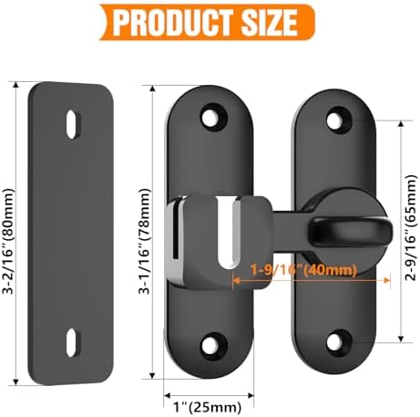 Small 90180 Flip Sliding Door Latch with Zinc Alloy - Durable and Easy to Install