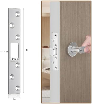 Sturdy 6x1 Stainless Steel Strike Plate for Doors