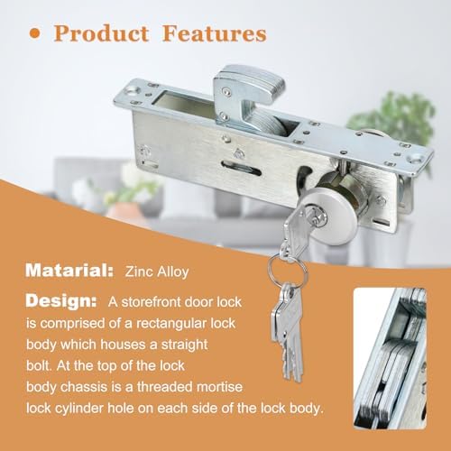 High Security Storefront Door Mortise Lock
