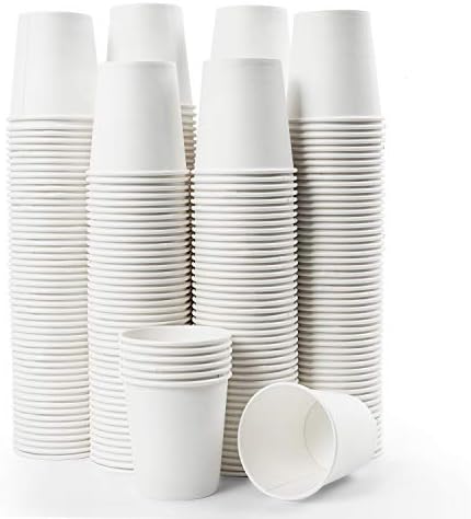 Perfectly White 300 Pcs 6 oz Disposable Cups Coffee Tea More