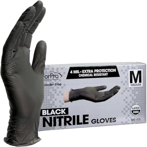 Professional Nitrile Gloves - Set of 100 Chemical-Resistant Powder-Free