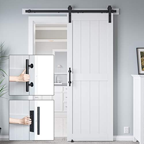 32x84 White PVC Sliding Barn Door Kit withEGA-Ready Features