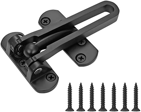 Unlock Your Home with Tidorlous U-Swing Door Lock Latch Black Plate Finish