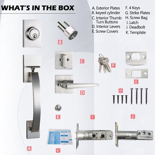 Entry Handles Set Elegantly Modern and Secure