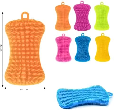 6-Pack Silicone Dish Sponges Multi-Functional Durable