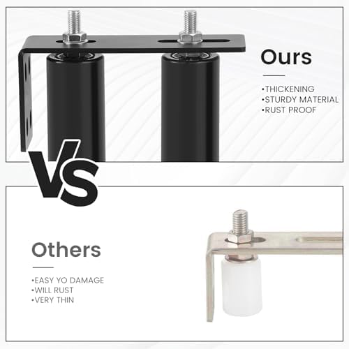 6 Gate Roller Guide Kit Universal L-Shaped Steel Bracket Heavy Duty Sliding Gate Hardware