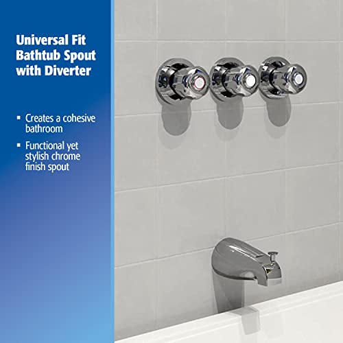 Plumb Pak Bathtub Spout with Diverter Polished Chrome