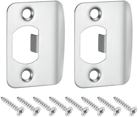 Sturdy 2Pcs Stainless Steel Door Strike Plate