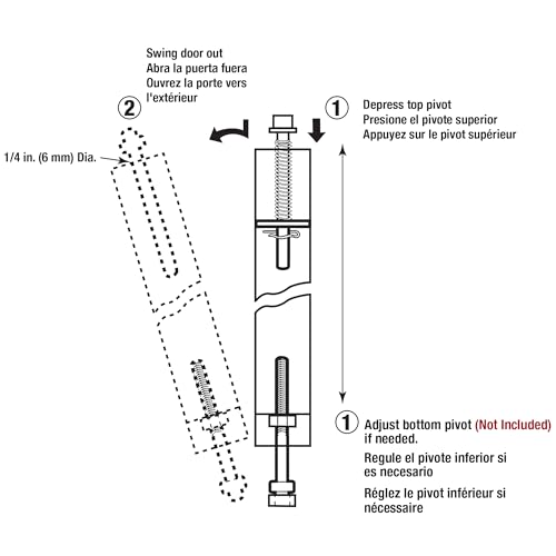 Prime-Line 5-58 In Bi-Fold Door Top Guide Rod