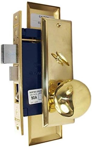 Marks Metro 114A3 Left-Hand Heavy Duty mortise lockset with Polished Brass Finish