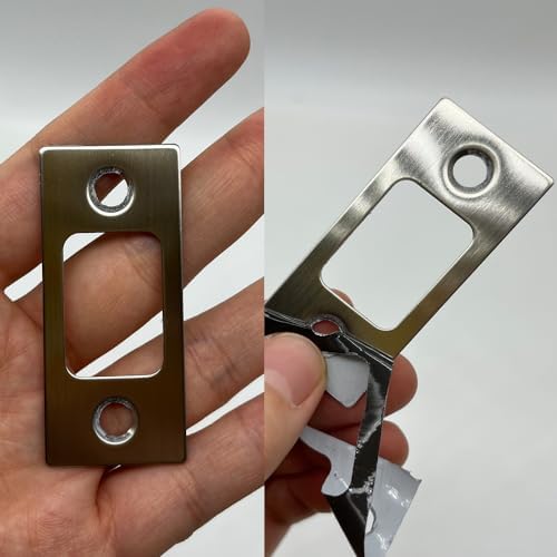 Sturdy Steel Door Strike Plate Set for Home Projects