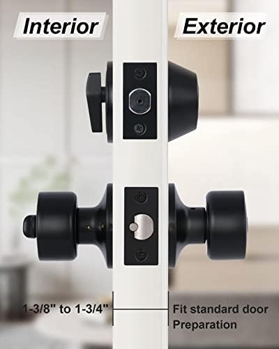 Lanwandeng Keyed Alike Entry Door Knobs Deadbolt Set