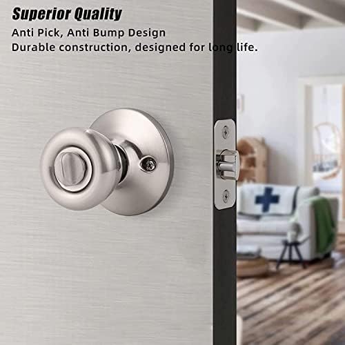 Satin Brushed Nickel Deadbolt Strike Plate Door Backplate 2-Pack 1 x 2 14 Round Corner