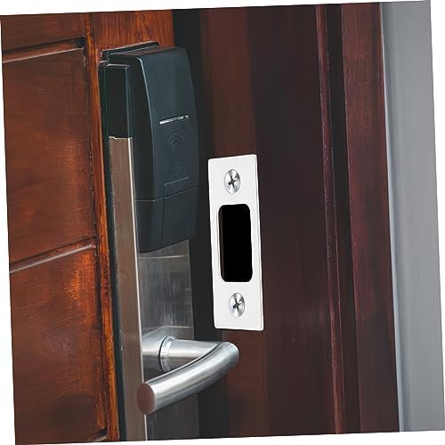 Homoyoyo Black Stainless Steel Deadbolt Strike Plate 2pcs