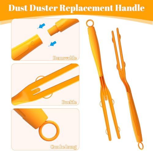 100 Extendable Swiffer Duster Handle Set 3-Piece Replacement 100 Pure Orange