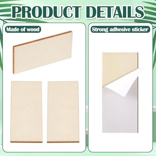 Weysat Door Edge Hole Filler Plate Set with Double Sided Tapes 1 x 2-14 measure