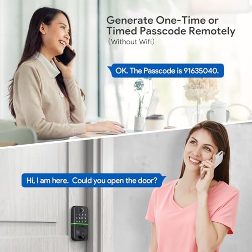 KUCACCI Smart Door Lock Keypad Remote Entry Multiple Methods