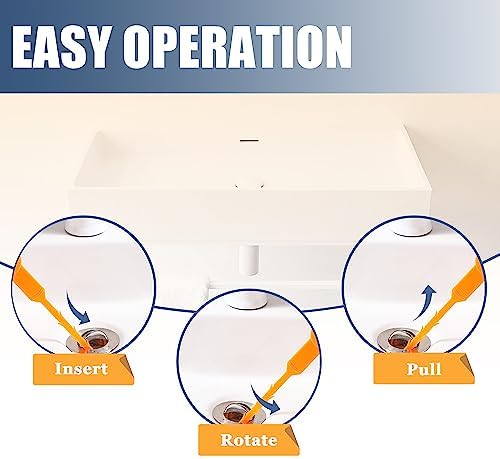 KeyFar 8 Pack 25 Inch Drain Snake Clog Remover